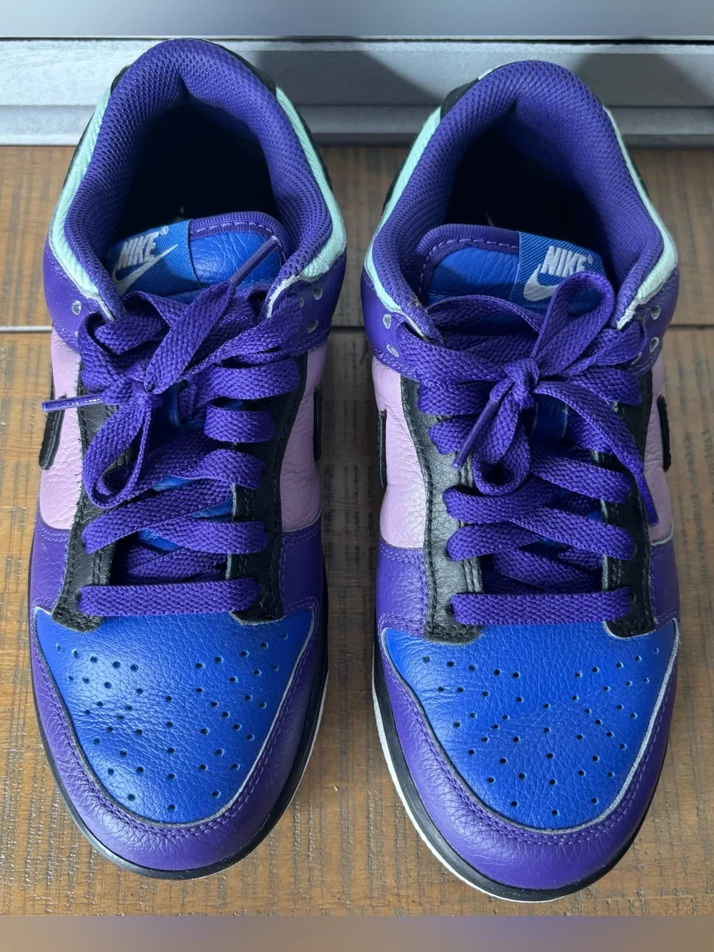Nike Dunk Low By You Custom Purple Black Mint Green Sneakers Women’s Size 5.5